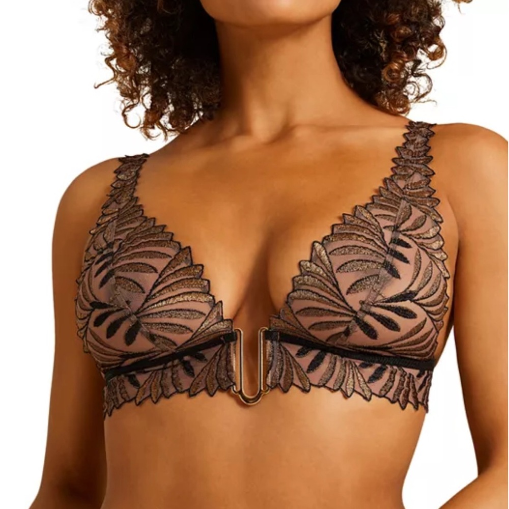 Aubade Paris Sensory Illusion Triangle Wireless Bralette size Medium